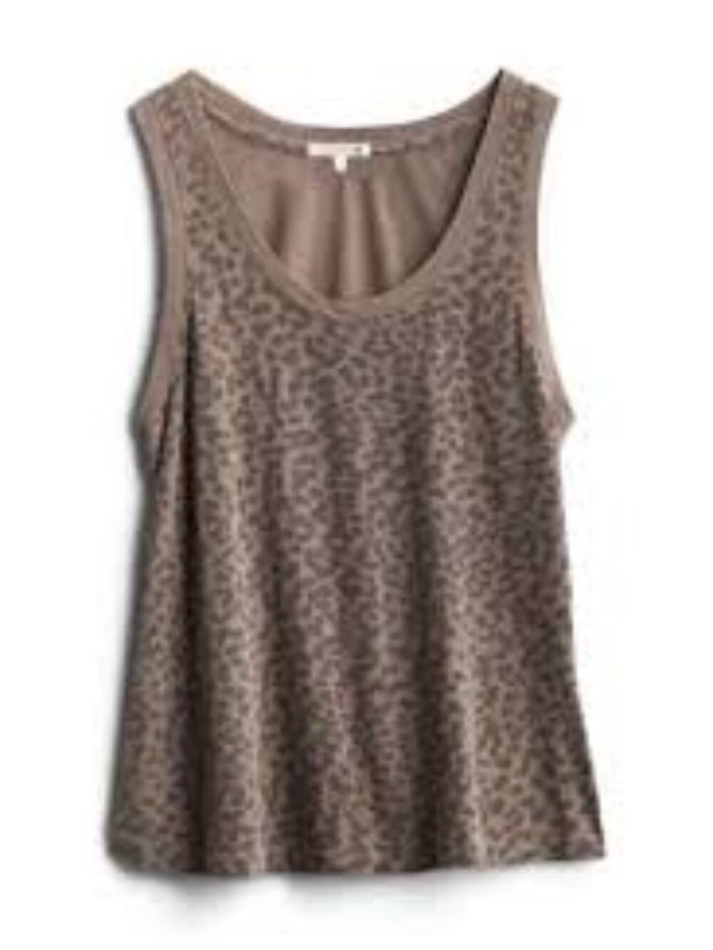 The Limited Vintage Y2K Leopard Print Shimmer Tank Top, Green/Gold - Size Medium